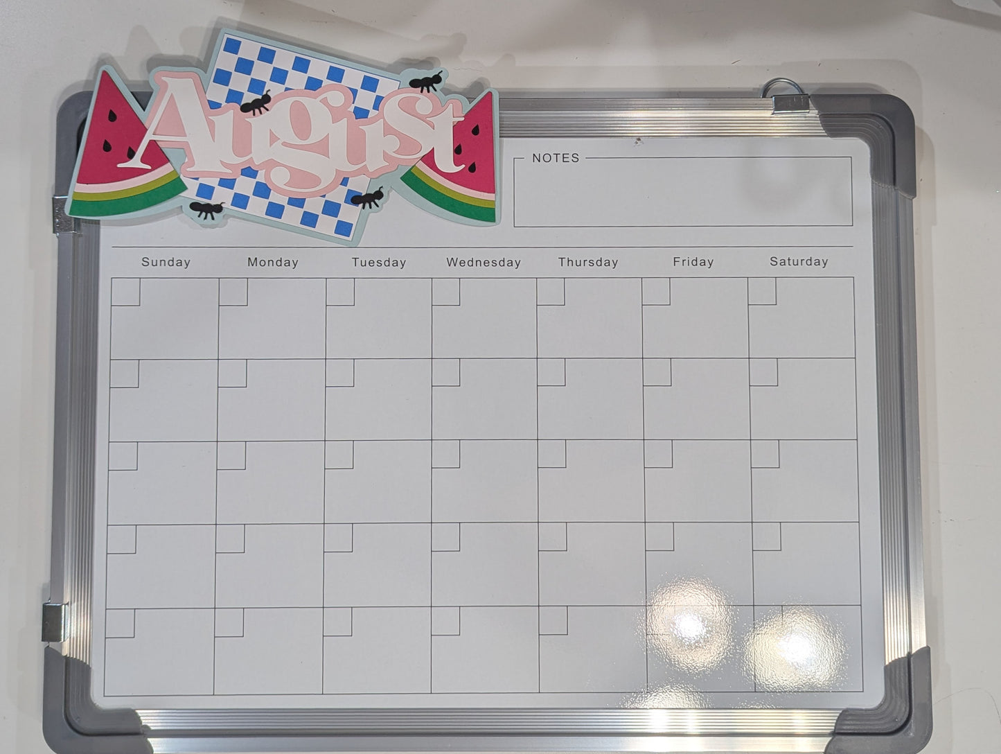 Magnetic Dry Erase Board Calendar