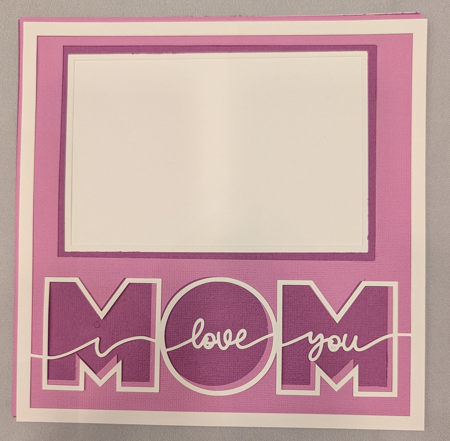 Layered Frame:  Mom I Love You (8x8) - 1 picture slot