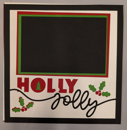 Layered Frame:  Holly Jolly (8x8)