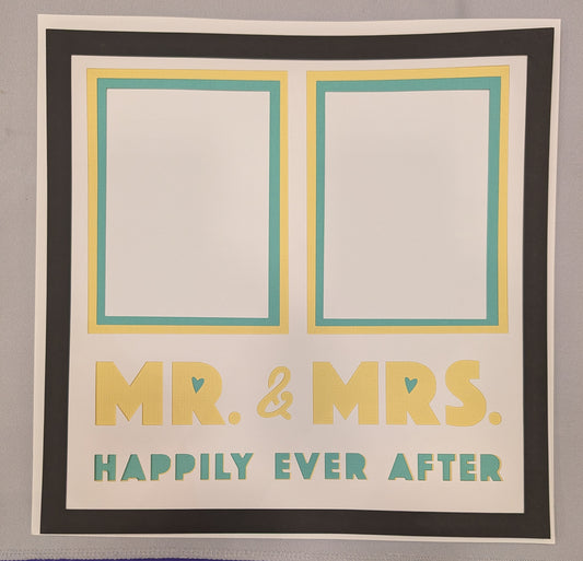 Layered Frame:  Mr and Mrs (12x12)