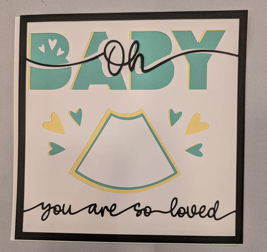 Layered Frame:  Oh Baby (8x8)